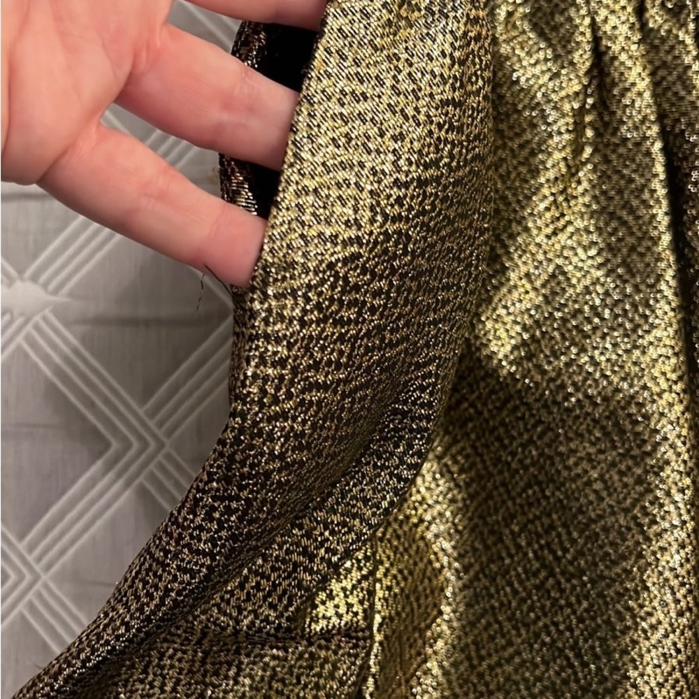 See By Chloe Gold Pleated Mini Skirt - Picture 4 of 7